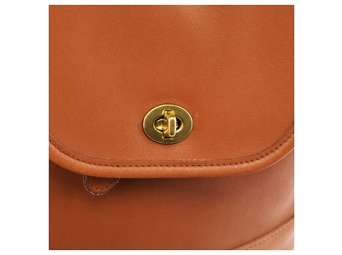Coach 9791 Tan Leather Turnlock Backpack Bag - view 7