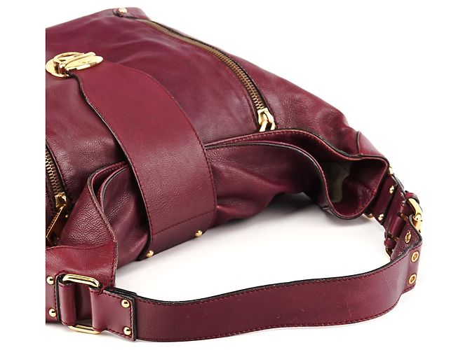 Marc Jacobs Bolsa de ombro em couro roxo com fivela - vista 11