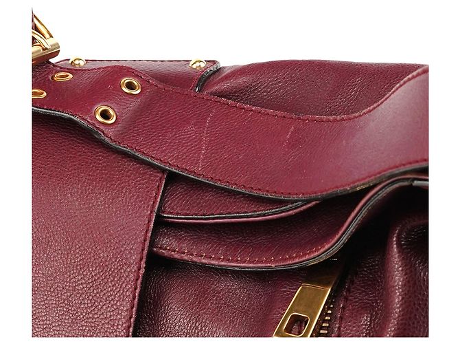 Marc Jacobs Bolsa de ombro em couro roxo com fivela - vista 12