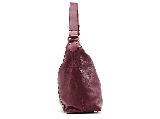 Marc Jacobs Bolsa de ombro em couro roxo com fivela - vista 2