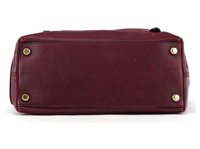 Marc Jacobs Bolsa de ombro em couro roxo com fivela - vista 5