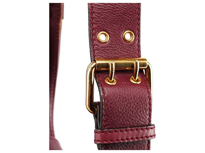 Marc Jacobs Bolsa de ombro em couro roxo com fivela - vista 8