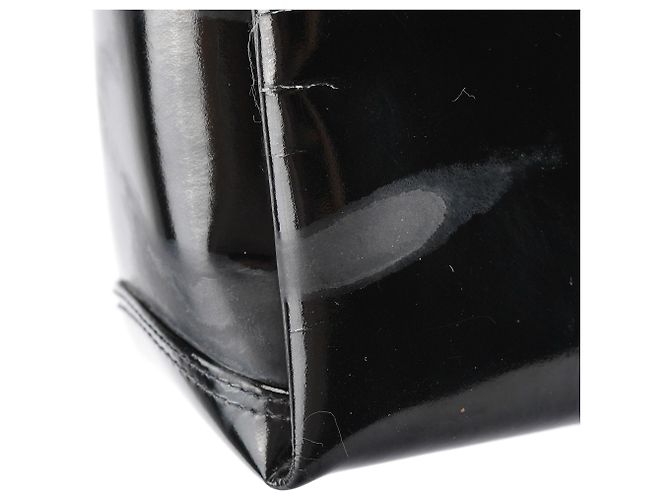 Gucci Borsa a spalla G in pelle verniciata nera - vista 11