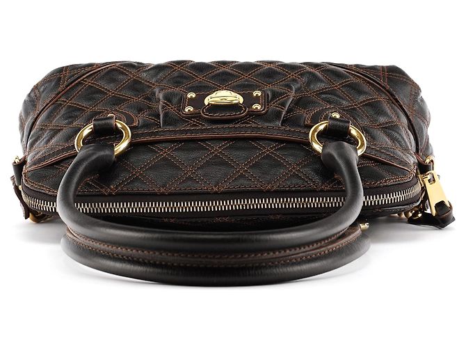Marc Jacobs  mala 2-Way em pele acolchoada castanho escuro - vista 4