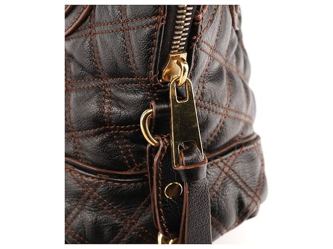 Marc Jacobs  mala 2-Way em pele acolchoada castanho escuro - vista 7