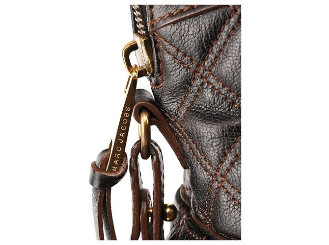 Marc Jacobs  mala 2-Way em pele acolchoada castanho escuro - vista 8