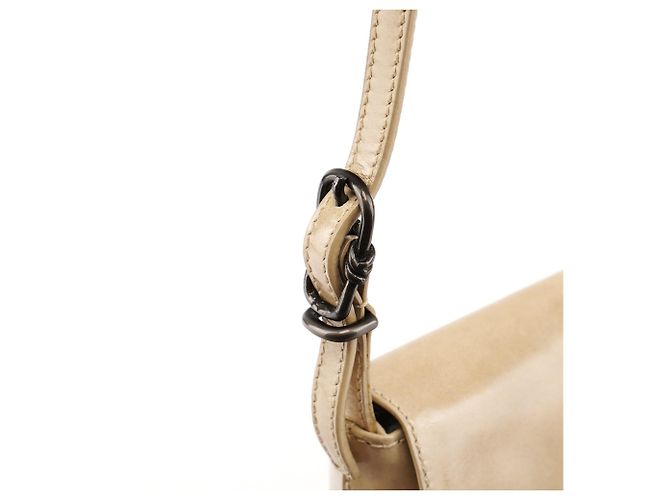 Prada Borsa a tracolla con patta B7185 Ivory Spazzolato Fume - vista 7