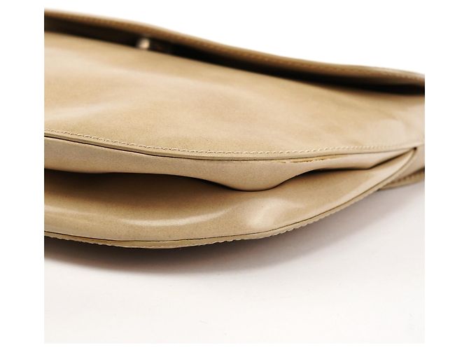 Prada Borsa a tracolla con patta B7185 Ivory Spazzolato Fume - vista 9