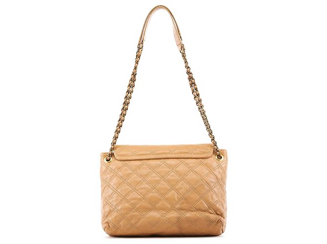 Marc Jacobs Borsa a tracolla con patta in pelle trapuntata Tan - vista 3