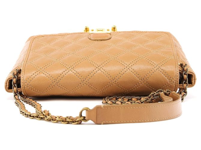 Marc Jacobs Borsa a tracolla con patta in pelle trapuntata Tan - vista 4