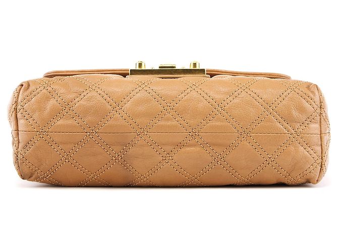 Marc Jacobs Borsa a tracolla con patta in pelle trapuntata Tan - vista 5