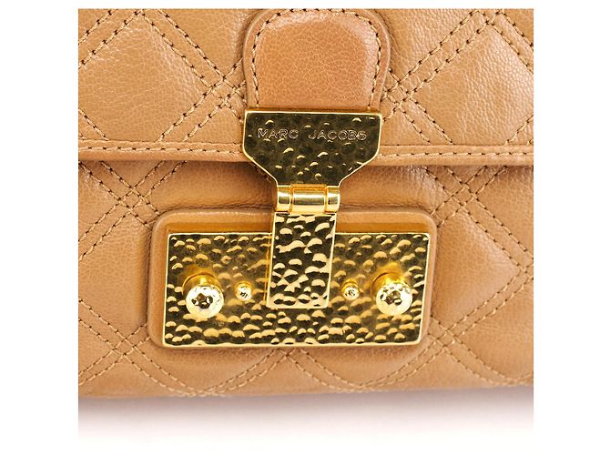 Marc Jacobs Borsa a tracolla con patta in pelle trapuntata Tan - vista 6