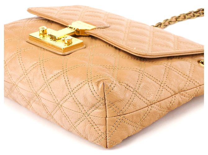 Marc Jacobs Borsa a tracolla con patta in pelle trapuntata Tan - vista 8