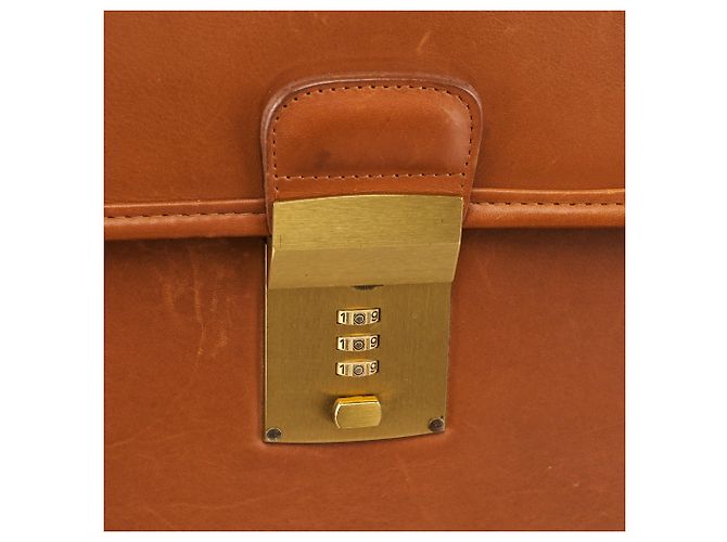 Coach Borsa briefcase 2-way in pelle marrone chiaro con lucchetto 5353 - vista 6
