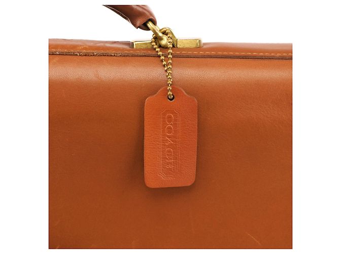 Coach Borsa briefcase 2-way in pelle marrone chiaro con lucchetto 5353 - vista 7