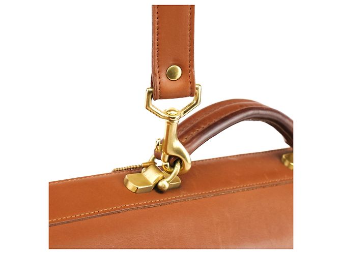Coach Borsa briefcase 2-way in pelle marrone chiaro con lucchetto 5353 - vista 8