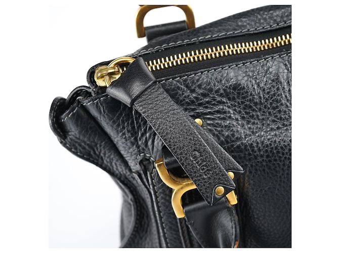 Chloé Borsa Tote Marcie in pelle nera - vista 10