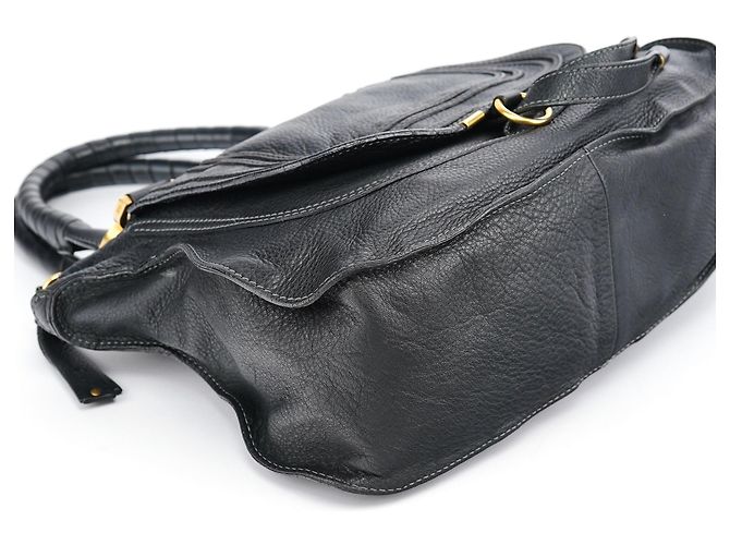 Chloé Borsa Tote Marcie in pelle nera - vista 11
