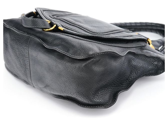 Chloé Borsa Tote Marcie in pelle nera - vista 12