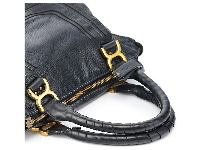 Chloé Borsa Tote Marcie in pelle nera - vista 13