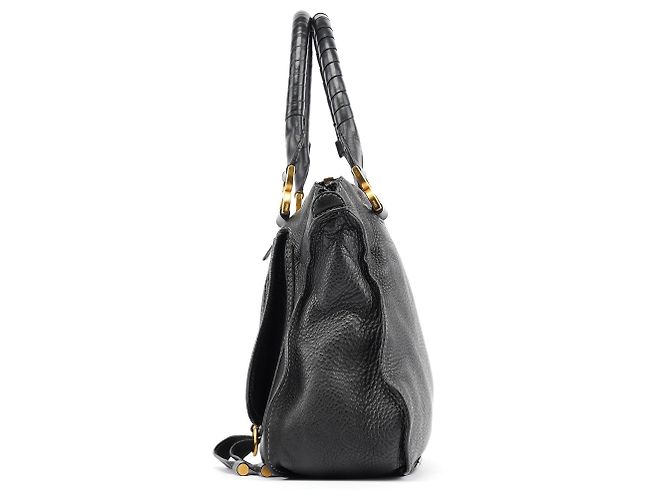 Chloé Borsa Tote Marcie in pelle nera - vista 2