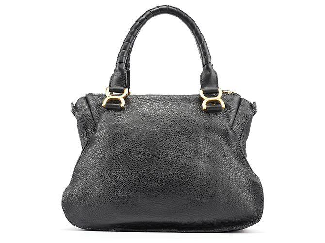 Chloé Borsa Tote Marcie in pelle nera - vista 3