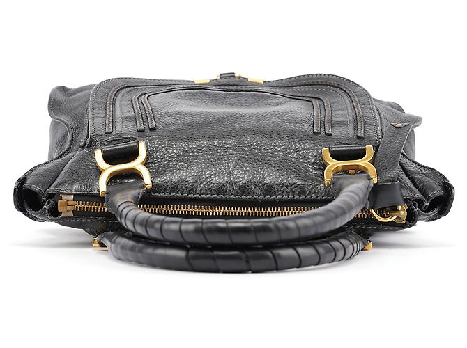 Chloé Borsa Tote Marcie in pelle nera - vista 4