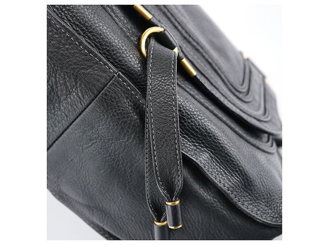 Chloé Borsa Tote Marcie in pelle nera - vista 8