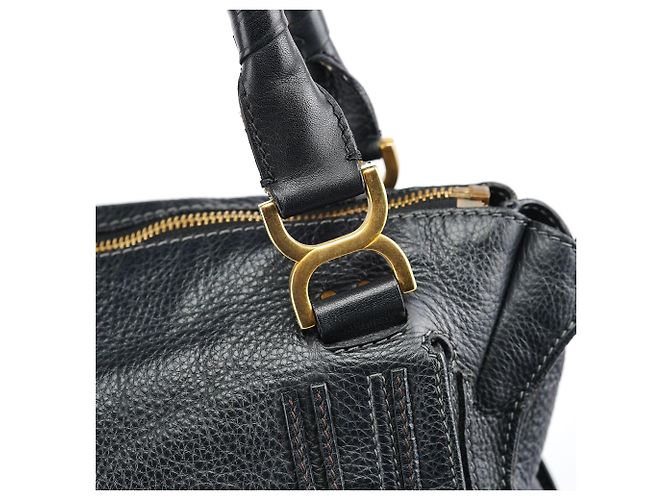 Chloé Borsa Tote Marcie in pelle nera - vista 9