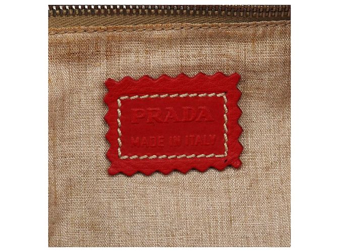 Prada Borsa a tracolla Hobo BR1608 Red Vitello Summer - vista 14