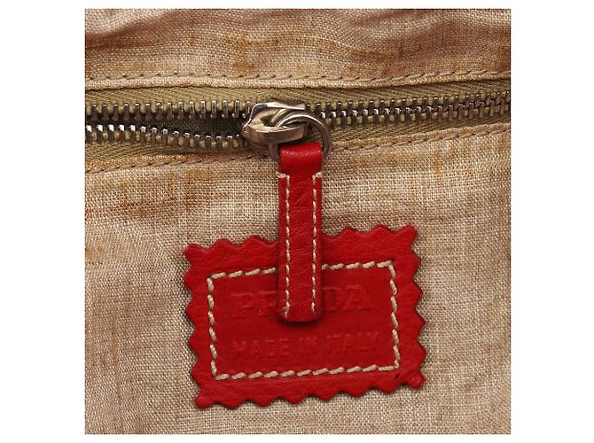 Prada Borsa a tracolla Hobo BR1608 Red Vitello Summer - vista 15