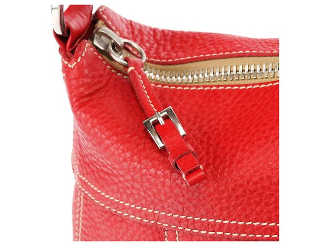 Prada Borsa a tracolla Hobo BR1608 Red Vitello Summer - vista 8