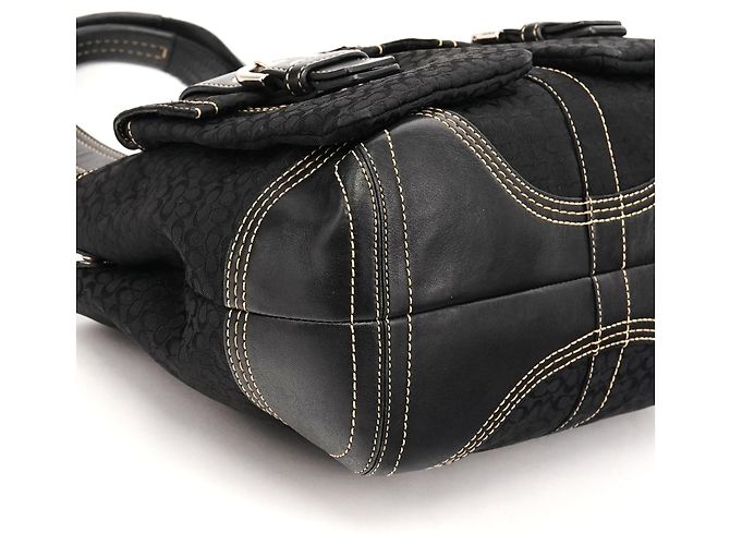 Coach Borsa Tote 3646 Black Signature Soho - vista 7