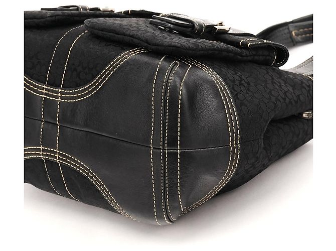 Coach Borsa Tote 3646 Black Signature Soho - vista 8
