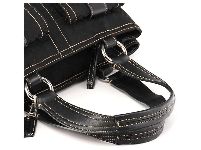 Coach Borsa Tote 3646 Black Signature Soho - vista 9