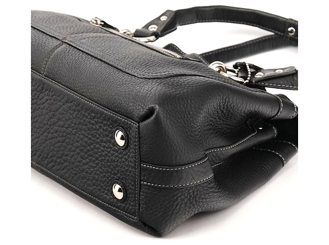 Coach Borsa Tote 13164 in pelle martellata nera - vista 9