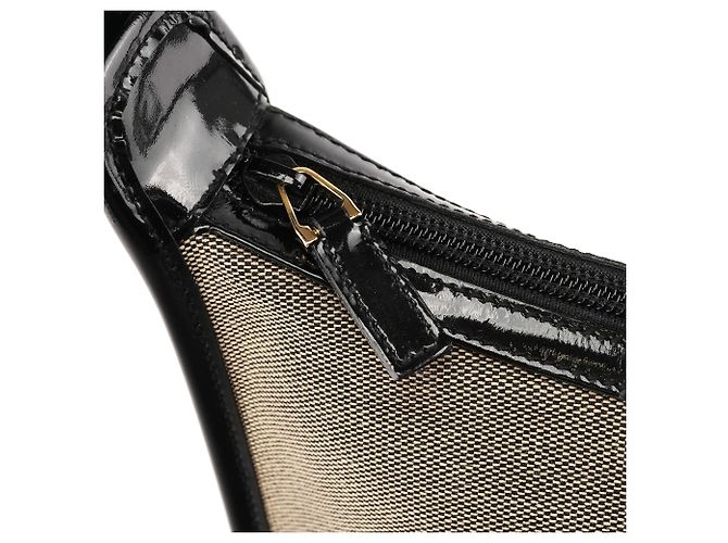 Gucci 001 4206 Borsa a tracolla in tela Beige Black - vista 7