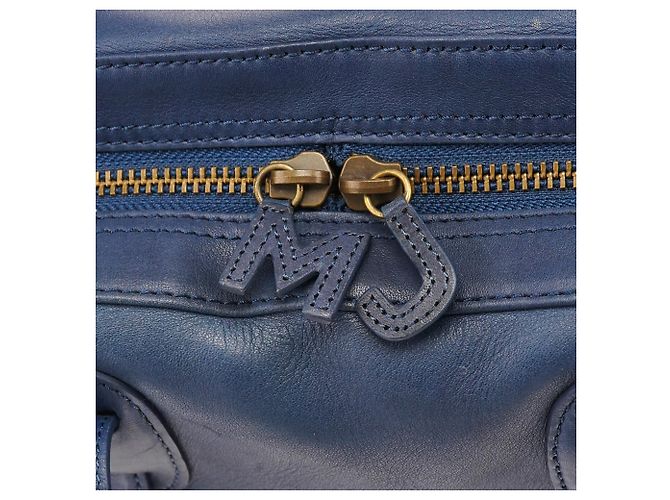 Marc Jacobs Borsa Tote in pelle con tasche blu navy - vista 6