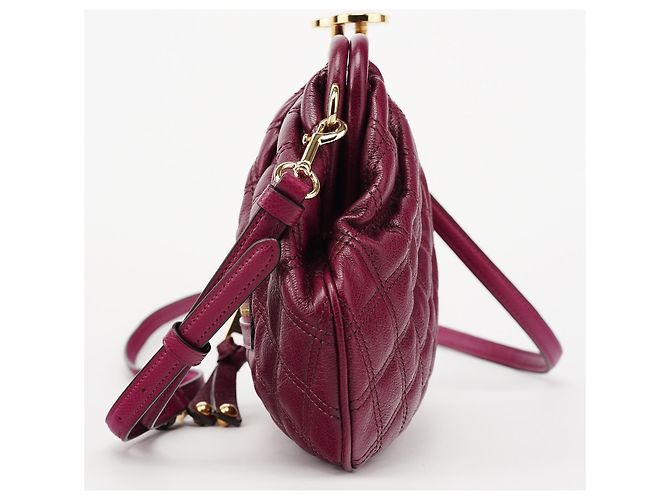 Marc Jacobs Borsa a tracolla Stam in pelle trapuntata viola - vista 2
