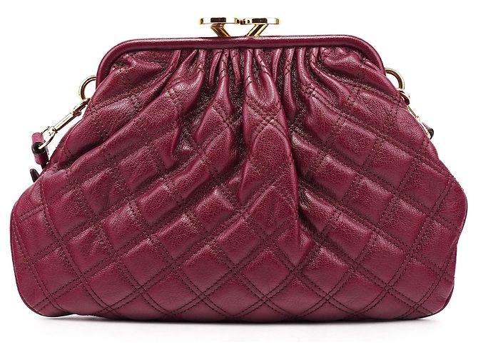 Marc Jacobs Borsa a tracolla Stam in pelle trapuntata viola - vista 3