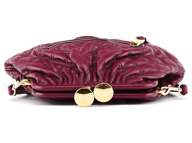 Marc Jacobs Borsa a tracolla Stam in pelle trapuntata viola - vista 4