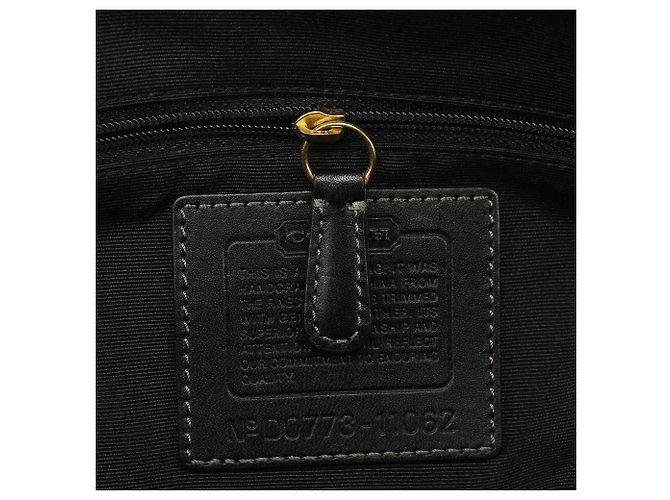 Coach 11062 Borsa Black Signature Turnlock Tote Bag - vista 12