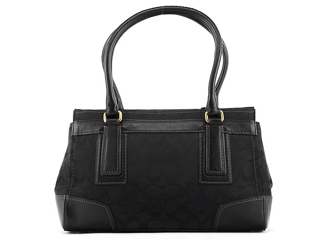 Coach 11062 Borsa Black Signature Turnlock Tote Bag - vista 3