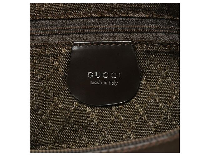 Bamboo Gucci Borsa a tracolla in tela e bambù Olive - vista 12