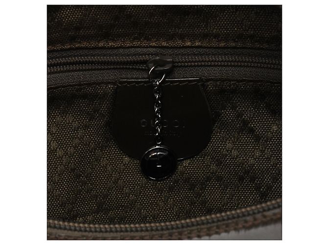 Bamboo Gucci Borsa a tracolla in tela e bambù Olive - vista 13