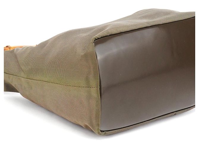 Bamboo Gucci Borsa a tracolla in tela e bambù Olive - vista 8
