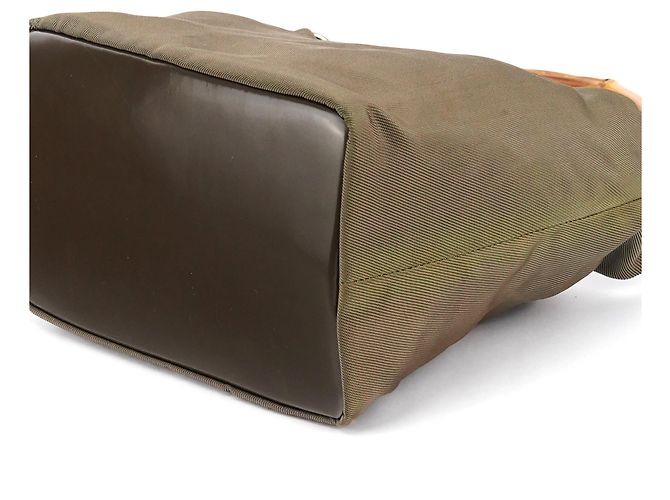 Bamboo Gucci Borsa a tracolla in tela e bambù Olive - vista 9