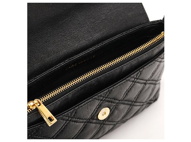 Marc Jacobs Borsa a tracolla con patta in pelle trapuntata nera - vista 10