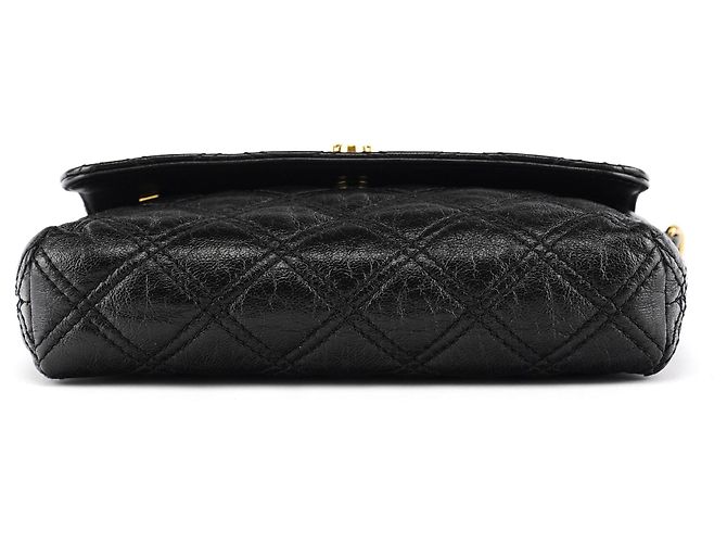 Marc Jacobs Borsa a tracolla con patta in pelle trapuntata nera - vista 5