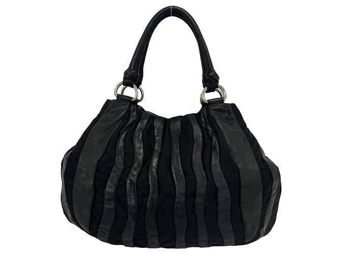 Prada Logo Hardware Stripe Tote Bag - Ansicht 3